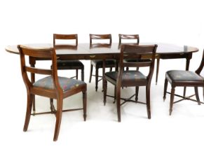 A William IV mahogany table and six chairs