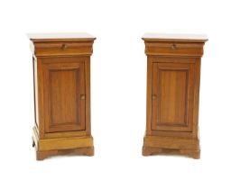 A pair of Grange cherrywood bedside tables