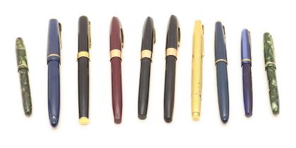 A collection of fountain pens