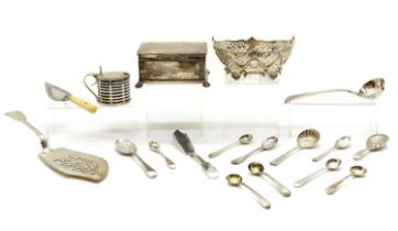 A collection of silver items