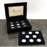 Seventeen crown size silver proof coins commemorating the 80th birthday of HM Queen Elizabeth Il,