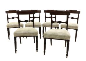 A set of six George IV mahogany dining chairs