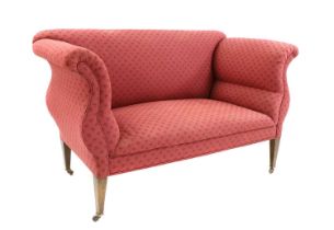 An Edwardian two-seater settee,