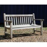 A Barlow Tyrie teak garden bench