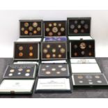 A collection of Royal Mint proof coin sets,