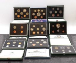 A collection of Royal Mint proof coin sets,