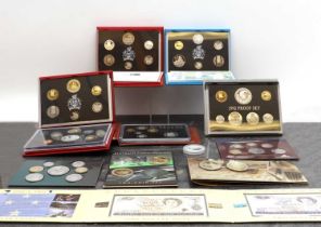 A collection of uncirculated Australian New Zealand mint coins,