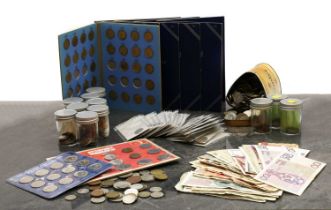 A large quantity of low denomination world currency and foreign bank notes,