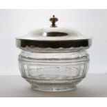 A George IV Scottish silver mounted glass sugar bowl