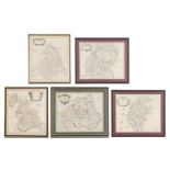 Five MORDEN MAPS - The LAKES & Surrounding,