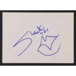 A quantity of autographs of music stars,