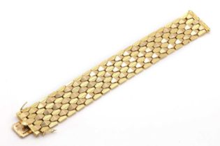 A mid-century Italian gold cuff bracelet,