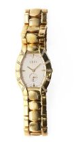 A ladies' 18ct gold Ebel Lichine quartz bracelet watch, c.1990,