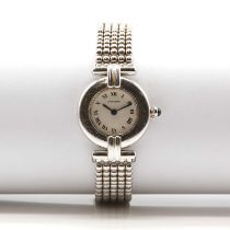 An 18ct white gold Cartier 'Colisee Boule' quartz bracelet watch,