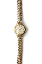 A ladies' 9ct gold Rolex Precision bracelet watch,