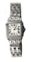 A ladies' stainless steel Cartier Santos Demoiselle quartz bracelet watch,