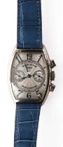 An 18ct white gold Frank Muller Casablanca automatic chronograph strap watch,