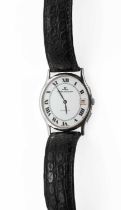 A stainless steel Jaeger-Le Coultre automatic strap watch, c.1980,