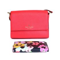 A Kate Spade dark coral shoulder bag,