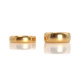 Two 22ct gold bands,