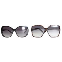 A pair of Bvlgari black framed sunglasses,