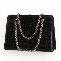 A Gucci vintage crocodile embossed handbag,