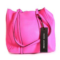 A Marc Jacobs bright pink leather tote,