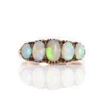 A five stone opal ring,