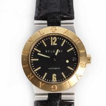 A ladies' steel and gold Bvlgari 'Diagono' automatic strap watch,