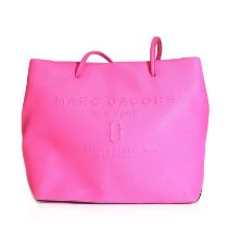 A Marc Jacobs bright pink shopper tote,