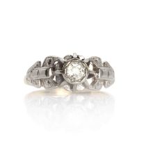 A single stone old cut diamond ring,