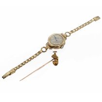 A ladies' 9ct gold Reid mechanical bracelet watch,