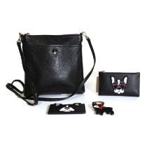 A Kate Spade black cross body messenger bag,