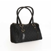 A Gucci black canvas Abbey Boston bag,