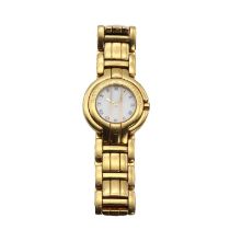 A gold plated Rodolphe by Longines quartz bracelet watch,