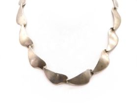 A Danish sterling silver necklace, by Aarre Krogh,
