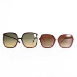 A pair of Fendi brown-framed sunglasses,