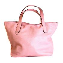 A Coccinelle large pink shopper tote,