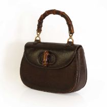 A Gucci vintage bamboo handle bag,