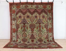 A Tabriz design wool carpet,