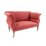 An Edwardian two-seater settee,