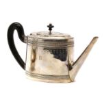 A French sterling silver teapot,