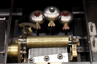 A Swiss bells in view music box,