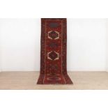 An Heriz wool runner,