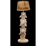 A 'Hear Speak See No Evil' table lamp,