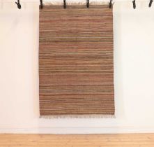 A flat weave wool rug