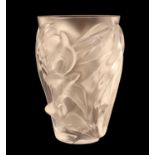 A Lalique glass 'Martinets' vase