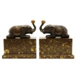 A pair of Art Deco style elephant bookends,