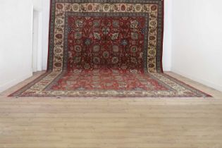 A large Tabriz wool carpet,