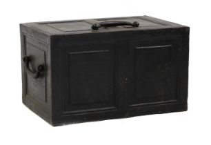 A Victorian cast iron box-safe